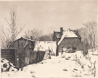 Zimowy krajobraz z domem autorstwa Peter Vilhelm Ilsted