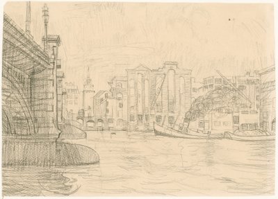 Wypalone magazyny przy Blackfriars Bridge 1941 autorstwa Peter Jackson
