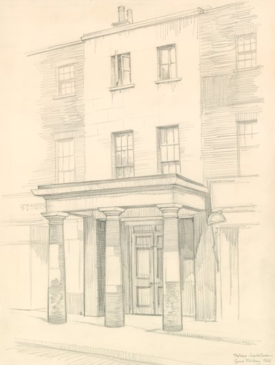 Marylebone Theatre, Londyn, wejście od Church Street, wybudowany w 1837 r. autorstwa Peter Jackson