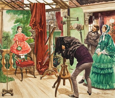 Dziewiętnastowieczna sesja fotograficzna (gwasz na papierze) autorstwa Peter Jackson