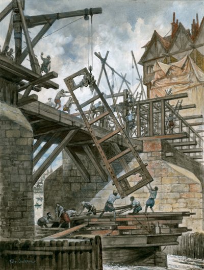 Nonesuch House wzniesiony na starym London Bridge autorstwa Peter Jackson
