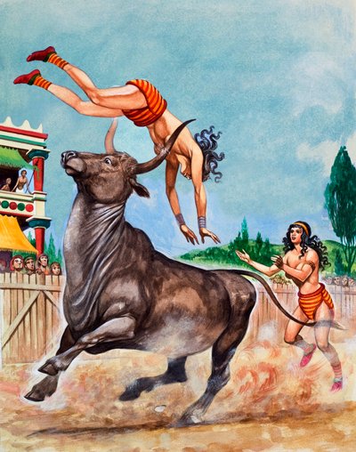 Bull-ring króla Minosa. Skoczkowie minojscy autorstwa Peter Jackson