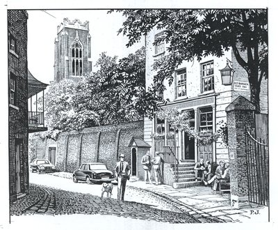 Grenadier, Wilton Row, Belgravia (atrament na papierze) autorstwa Peter Jackson