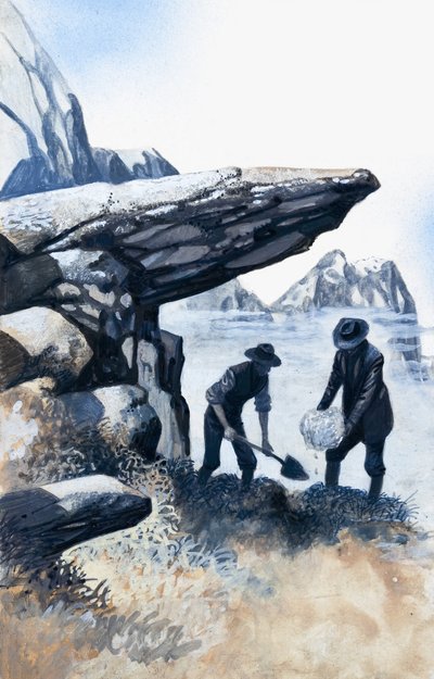 Scena na lądzie: banici i Indianie autorstwa Peter Jackson