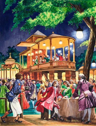 Vauxhall Pleasure Gardens około 1750 autorstwa Peter Jackson