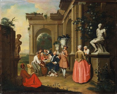 Koncert pod portykiem, 1739 autorstwa Peter Jacob Horemans