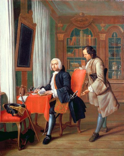 Dwóch Panów w Bibliotece autorstwa Peter Jacob Horemans