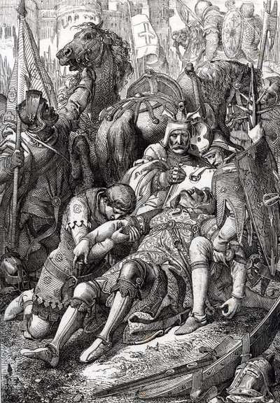 Rany króla Wilhelma Zdobywcy zadane przez jego syna Roberta II z Normandii dit Courteheuse (1051-1134) w twierdzy Gerberoy autorstwa Peter Johann Nepomuck Geiger