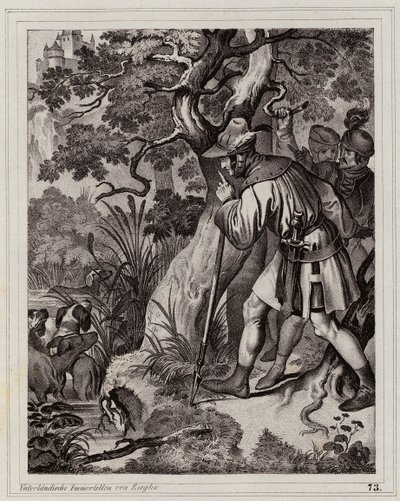 Odkrycie źródeł termalnych w Baden, Austria autorstwa Peter Johann Nepomuk Geiger