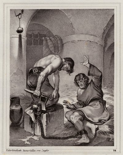 Ucieczka Andreasa Budiatsa, giermka Emericha von Lowensteina autorstwa Peter Johann Nepomuk Geiger