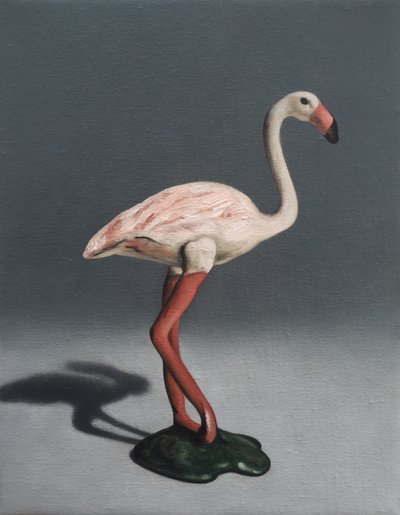 Różowy flaming, 2014 autorstwa Peter Jones