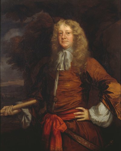 Flagmani z Lowestoft: Admirał Sir George Ayscue (aktywny w latach 1646-1671) autorstwa Peter Lely