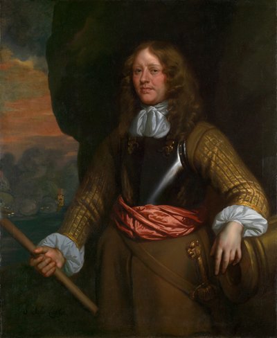 Flagmani z Lowestoft: Admirał Sir John Lawson (zm. 1665) autorstwa Peter Lely