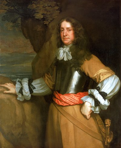 Flagmani z Lowestoft: Wiceadmirał Sir William Berkeley (1639-66) autorstwa Peter Lely