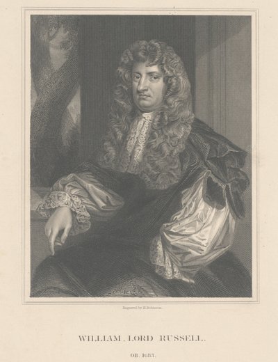 Portret Lorda Williama Russella, rytowany przez H. Robinson autorstwa Peter Lely