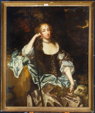 Portret damy z jagnięciną u boku autorstwa Peter Lely