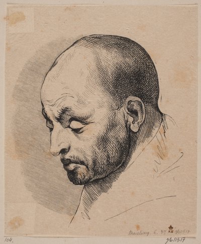 Głowa łysego mężczyzny autorstwa Peter Ludvig Meisling