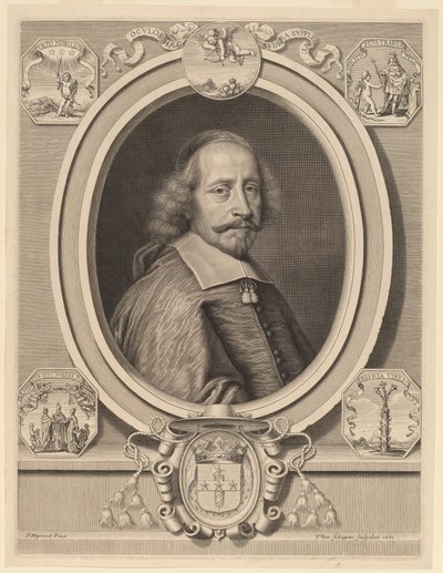 Kardynał Jules Mazarin autorstwa Peter Ludwig van Schuppen after Pierre Mignard I