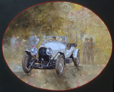 3-litrowy Bentley w Kelmarsh (olej na płótnie) autorstwa Peter Miller