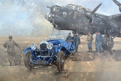 Able Mable i Błękitna Lagonda (olej na płótnie) autorstwa Peter Miller