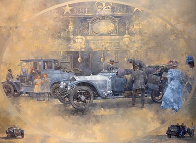 Wyjazd na Boże Narodzenie (olej na płótnie) autorstwa Peter Miller
