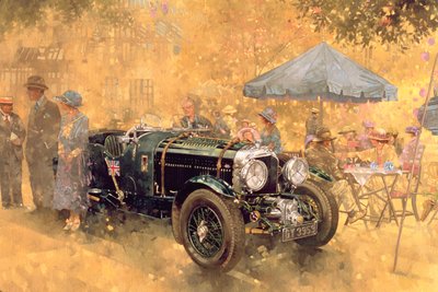 Garden Party z Bentleyem (olej na płótnie) autorstwa Peter Miller