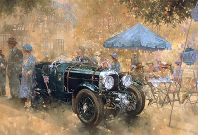 Garden party z Bentleyem (olej na płótnie) autorstwa Peter Miller