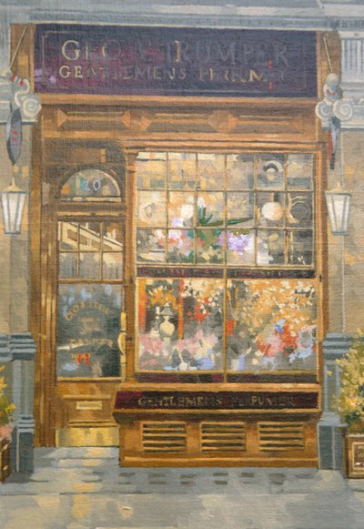 Geo F. Trumper, Jermyn Street, Londyn (olej na płótnie) autorstwa Peter Miller