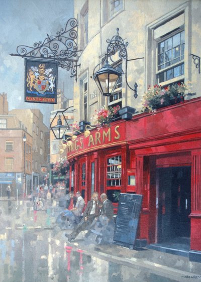 The Kings Arms, Shepherd Market, Londyn (olej na płótnie) autorstwa Peter Miller