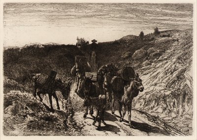 Burro Train, Nowy Meksyk autorstwa Peter Moran