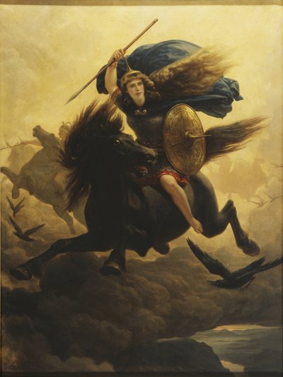 Les valkyries - Walkueren (Valkyrien), autorstwa Arbo, Peter Nicolai (1831-1892). olej na płótnie autorstwa Peter Nicolai Arbo