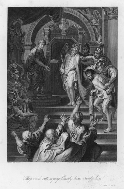 Ecce Homo, Św. Jan XIX, 6 (rycina) autorstwa Peter Paul (after) Rubens