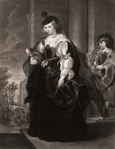 Helena Fourment lub Helene Fourment. Portret. autorstwa Peter Paul (after) Rubens