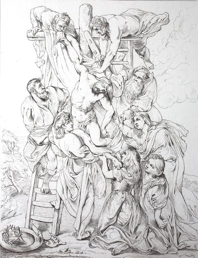 Jezus Chrystus zejście z krzyża (druk) autorstwa Peter Paul (after) Rubens