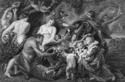 Pokój i wojna (grawerunek) autorstwa Peter Paul (after) Rubens