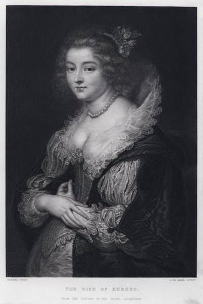 Żona Rubensa (rycina) autorstwa Peter Paul (after) Rubens
