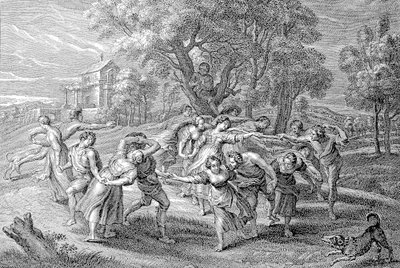Młodzi ludzie na tańcu autorstwa Peter Paul (after) Rubens