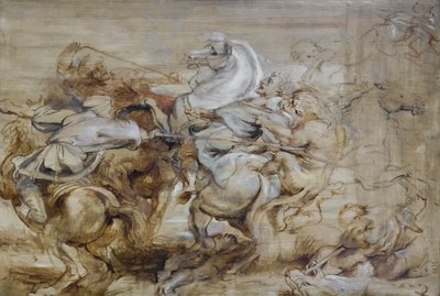 Polowanie na lwa, ok. 1614-15 (olej na dębie) autorstwa Peter Paul Rubens