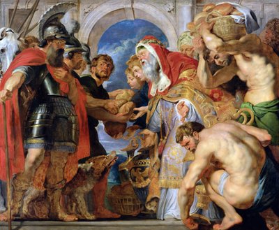 Abraham i Melchizedek autorstwa Peter Paul Rubens