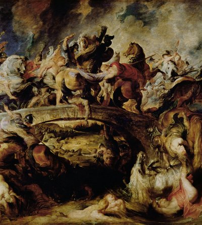 Bitwa pod Amazonkami i Grekami (detal), ok. 1617 autorstwa Peter Paul Rubens