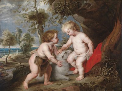 Chrystus i Jan Chrzciciel jako dzieci autorstwa Peter Paul Rubens