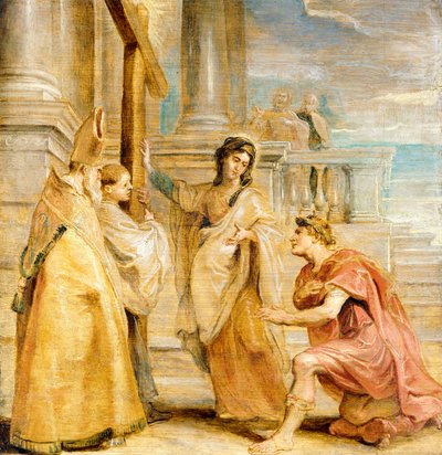 Konstantynie czczący Prawdziwy Krzyż, autorstwa Peter Paul Rubens