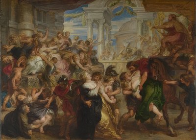 Rabunek Sabinek. Około 1635-40 autorstwa Peter Paul Rubens