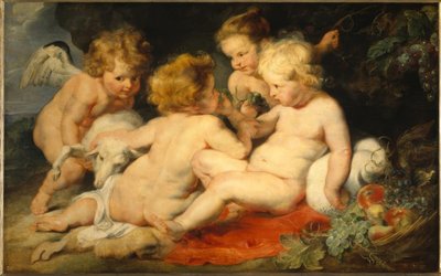 Mały Jezus z chłopcem Janem i dwoma aniołami autorstwa Peter Paul Rubens