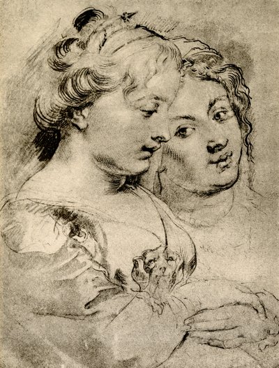 Szczegółowe badanie dwóch dziewczyn autorstwa Peter Paul Rubens