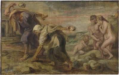 Deucalion i Pyrra, ok. 1636 autorstwa Peter Paul Rubens