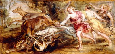 Diana i jej polowanie na nimfy - modello, autorstwa Peter Paul Rubens