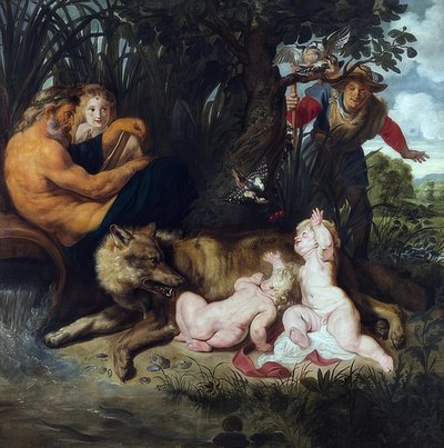 Odnalezienie Romulusa i Remusa. 1612 autorstwa Peter Paul Rubens