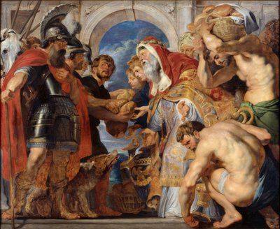 Spotkanie Abrahama i Melchizedecha autorstwa Peter Paul Rubens
