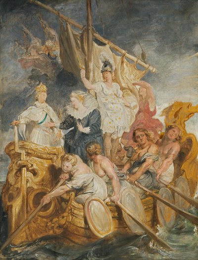 Przekazanie władzy delfinowi (szkic do cyklu poświęconego rodzie Medici) autorstwa Peter Paul Rubens
